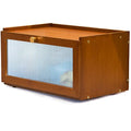 Bamboo Bread Box for Kitchen Countertop-Large Farmhouse Bread Box with Window Bread Holder(Brown)