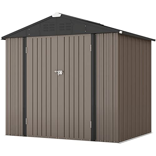 Patiowell 3 x 3 FT Outdoor Storage Shed with Sloping Roof, Grey F27529