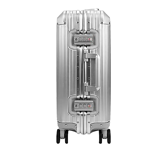 Aluminum Luggage Suitcase with TSA Lock, Carry On, Silver P347832