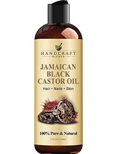 Handcraft Blends Jamaican Black Castor Oil - 16 Fl Oz - 100% Pure and Natural - Premium Grade Oil for Hair Growth, Eyelashes and Eyebrows - Carrier Oil - Hair and Body Oil