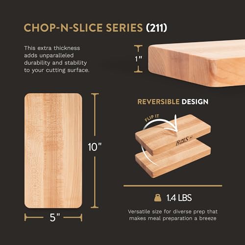 John Boos Boos Block Chop-N-Slice Reversible Maple Cutting Board, 20" x 15" C54820