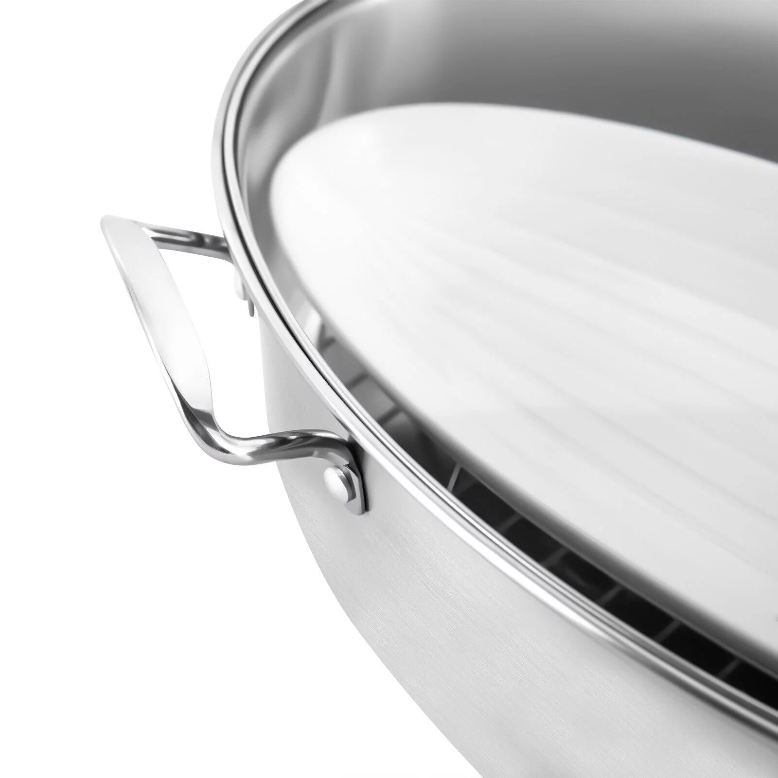 ZhdnBhnos Stainless Steel Fish Steamer with Glass Lid L7059