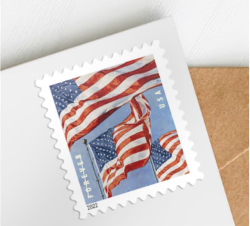 US Flag Postage Stamps for 1 oz Letters, 100 Rolls U701
