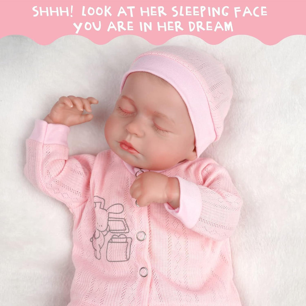 BABESIDE Lifelike Reborn Baby Doll Girl 18 Inch Soft Body Realistic Newborn K6260