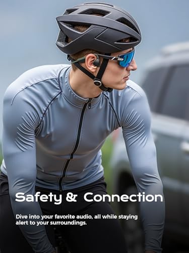 Bone Conduction Open Ear Headphones Bluetooth 5.3 with Mic, IPX7 Waterproof for Running K9764