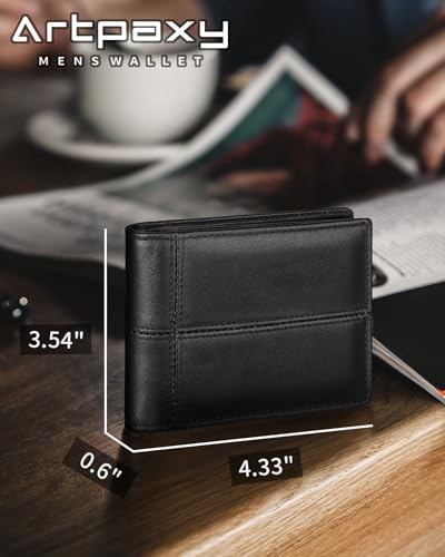 Men's Genuine Leather Bifold RFID Blocking Wallet X966881