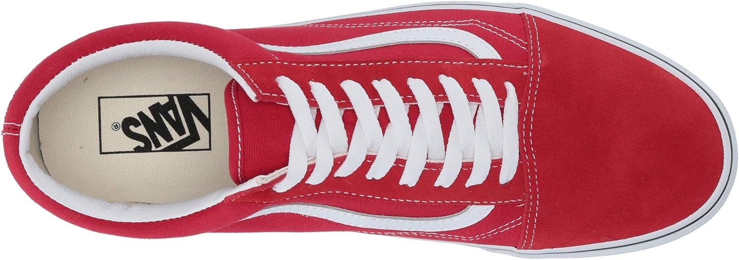 Vans Men's Old Skool Sneaker, Racing Red/True White, Size 9.5 F8347