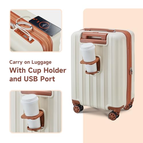 imiomo Luggage Sets 4 Piece Expandable Hardside Suitcase with Spinner Wheels TSA Lock Z60916