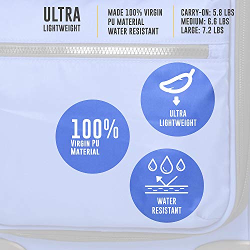 Lucas Ultra Lightweight Carry On Expandable 20 Inch Luggage Suitcase Royal Blue L22442