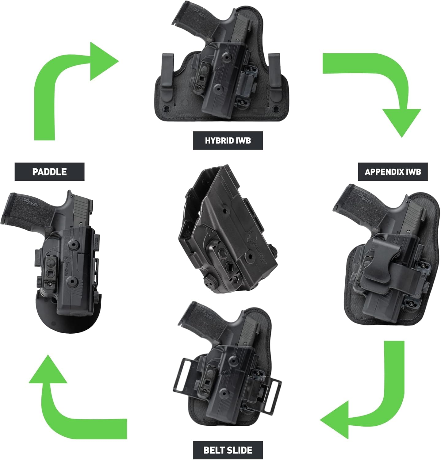 Alien Gear ShapeShift 4 in 1 Holster - IWB, OWB, Appendix, Tuckable A5851