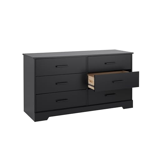 Prepac Rustic Ridge Farmhouse 6-Drawer Double Dresser, Brown X6434