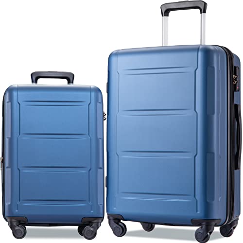Merax Expandable Spinner Luggage Set 2-Piece, ABS Hard Shell with TSA Lock, 20in+28in, Green R6444