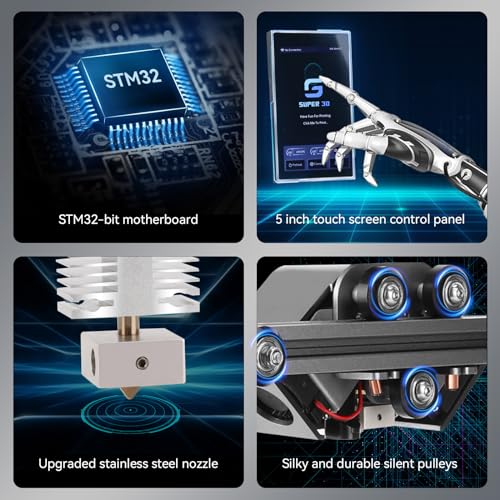 Super3d A3 3D Printer, WiFi, Auto Leveling, 90% Pre-Assembled, Touch Screen R74723
