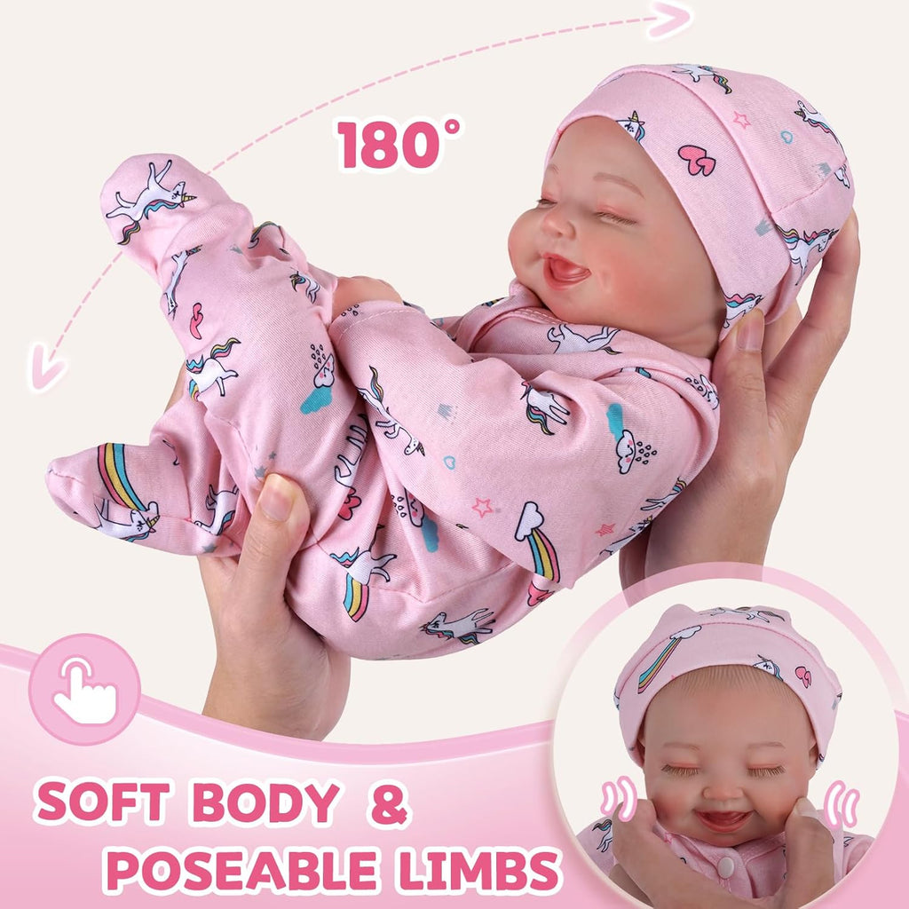 BABESIDE Lifelike Reborn Baby Doll Fay - 17 Inch Soft Realistic Newborn Doll with Gift Box S9231