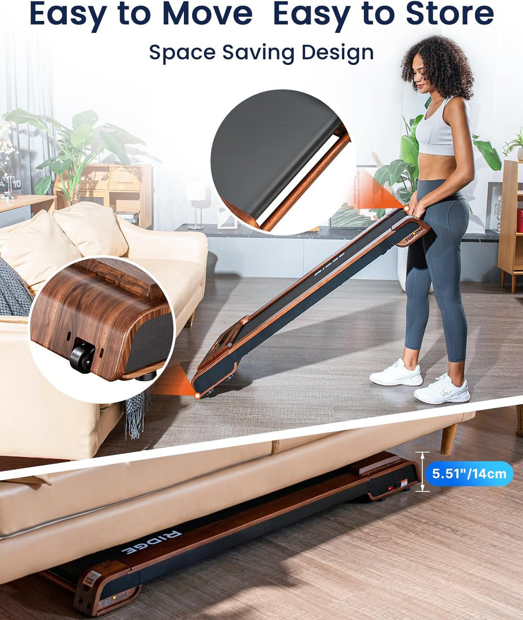 Under Desk Treadmill Wood Walking Pad with Remote Control P8307