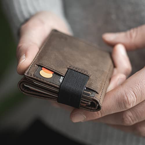 DONBOLSO Slim Wallet with RFID Protection Genuine Leather Card Holder K8393