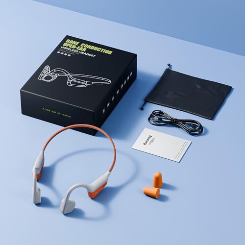 Bone Conduction Headphones Wireless Bluetooth 5.4 Open Ear Sports Headset with Mic, IPX6 Waterproof (Green) R3266