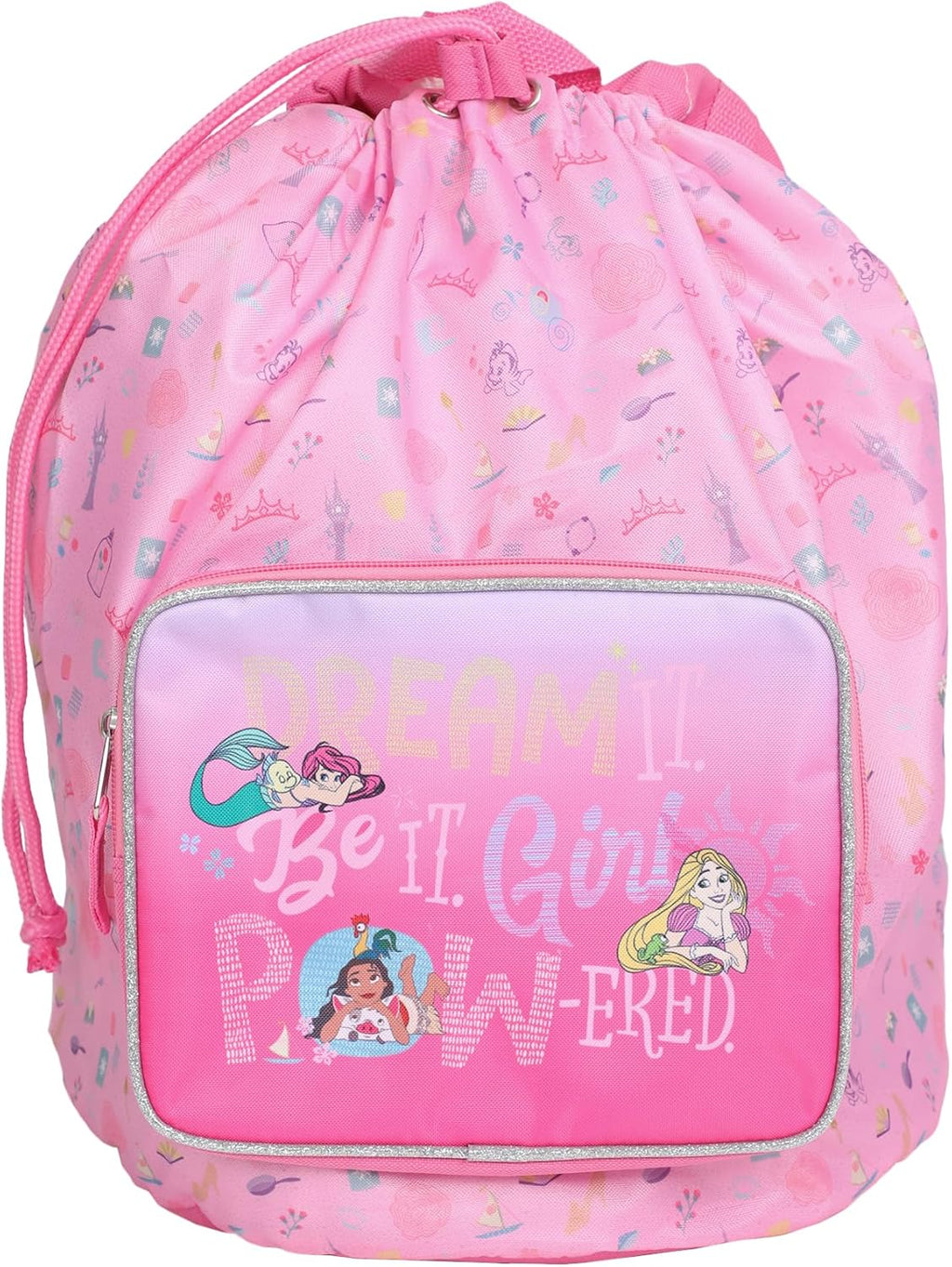 Bioworld Disney Princesses 5-Piece Pink Girls Duffle Bag Set D737915