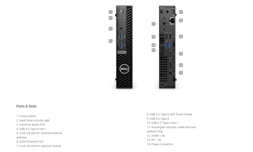 Dell OptiPlex 7010 Micro Desktop, Intel Core i5, 16GB RAM, 256GB SSD, Windows 11 Pro K45722