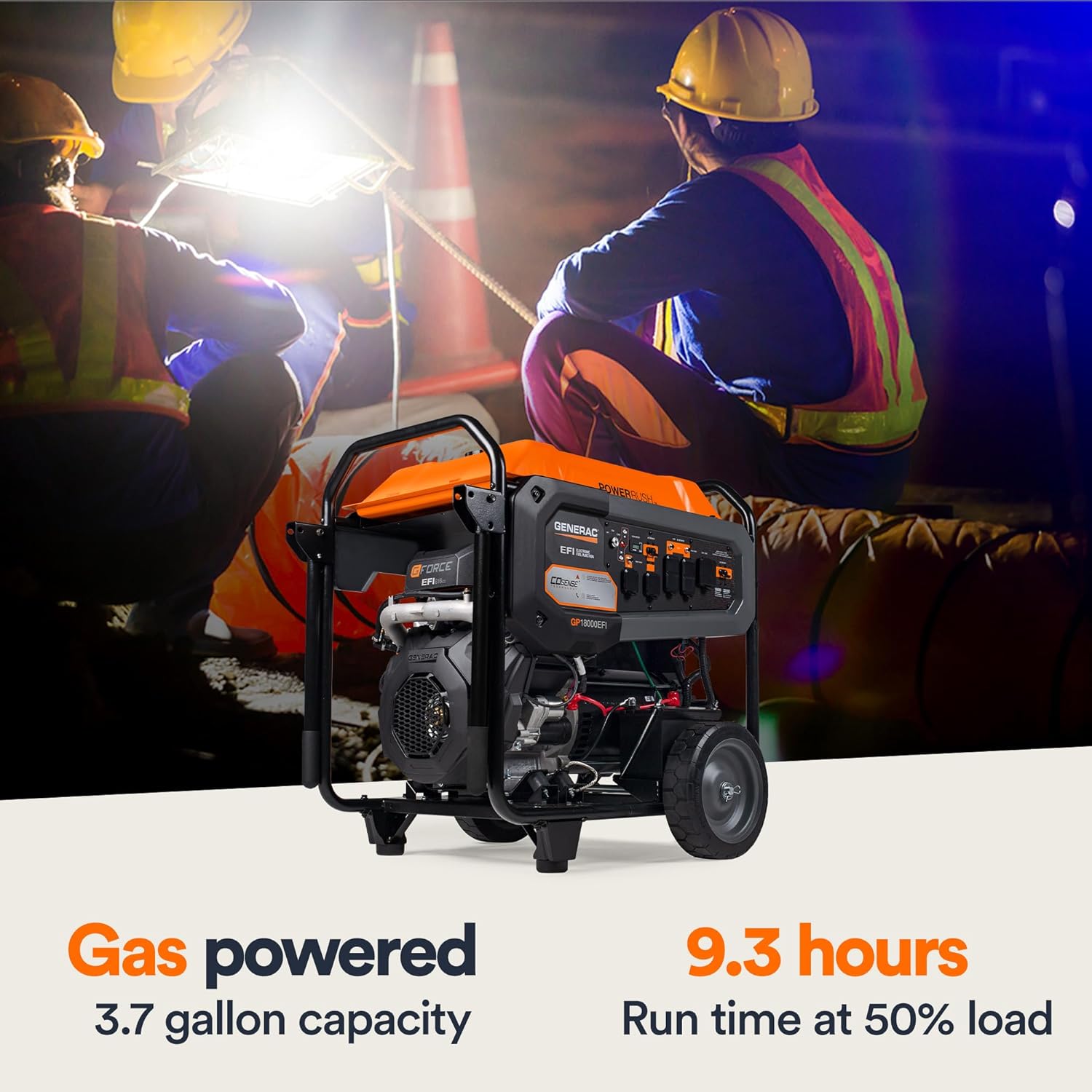 Generac 7706 GP18000EFI 18,000-Watt Portable Generator with Electric Start O70829