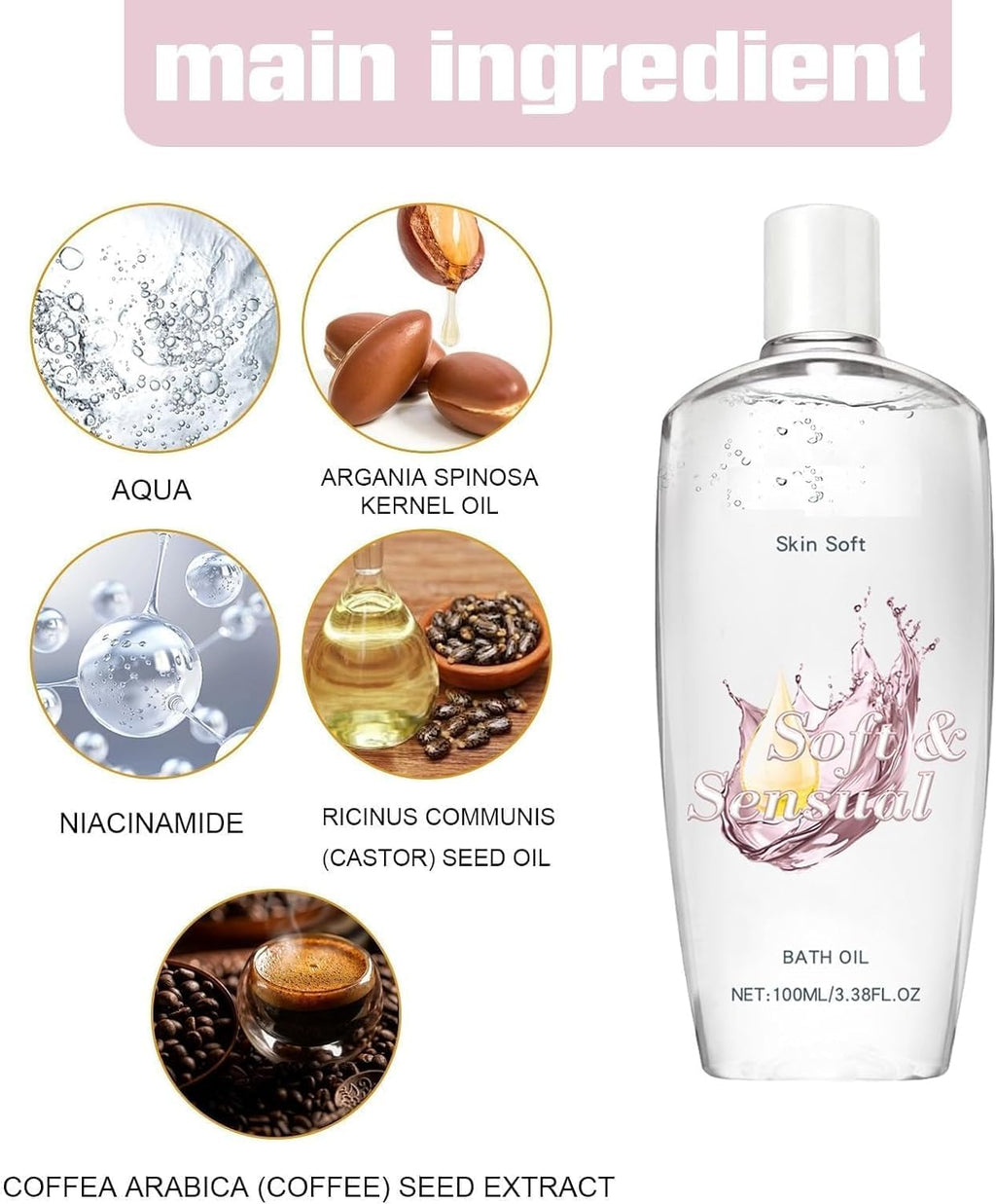 Skin So Soft Soft & Sensual Bath Oil, Original Bath Oil for Women M604212
