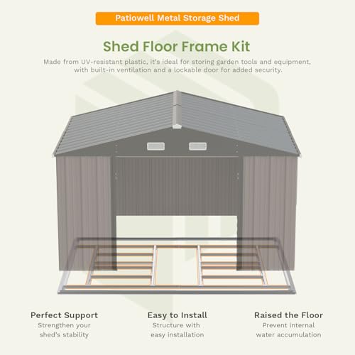 Patiowell 5x3 FT Outdoor Storage Shed with Sloping Roof and Lockable Door, Brown L4971