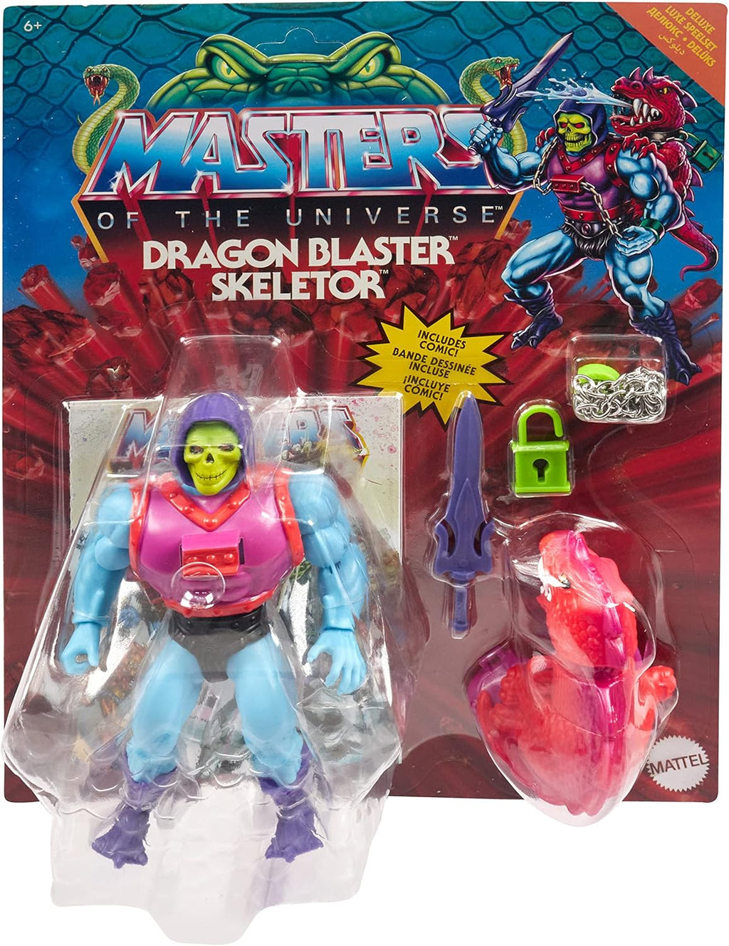 Masters of the Universe Origins Deluxe Dragon Blast Skeletor Action Figure 5.5-in W855