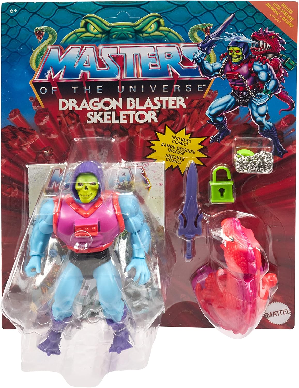 Masters of the Universe Origins Deluxe Dragon Blast Skeletor Action Figure 5.5-in W855
