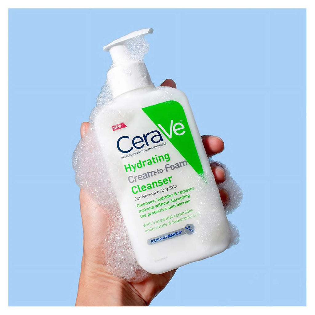 CeraVe Hydrating Cream-to-Foam Face Cleanser Z586