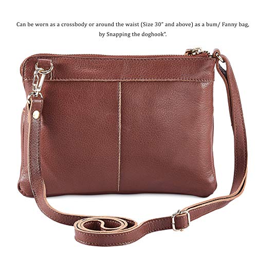 Wise Owl Accessories Small Crossbody Sling Bag Real Leather Purse for Women T546