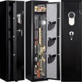 Fandon 5-6 Gun Safe, Gun Safes for Home Rifles and Pistols,Quick Access Long Gun Safe Shotgun Rifle Cabinet,with Removable Shelfs and 3 Pistol Pocket,Silent Mode