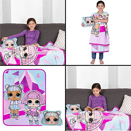 Franco Squishmallows Super Soft Plush Decorative Pillow and Throw Set, 40 x 50 in A14946