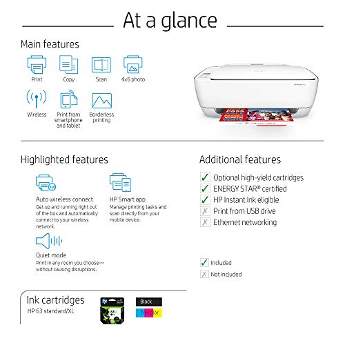 HP DeskJet 3634 All-in-One Wireless Printer with Mobile Printing S37421