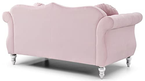 Glory Furniture Hollywood Velvet Loveseat Pink Y42355