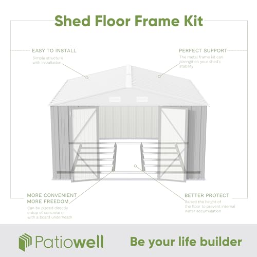 Patiowell 3 x 3 FT Outdoor Storage Shed with Sloping Roof, Grey F27529