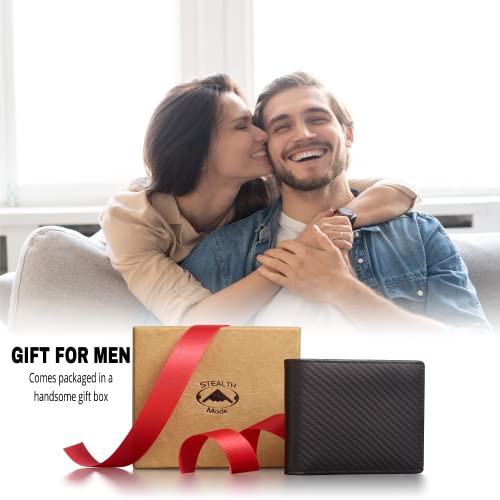 Men’s Leather Bifold Wallet with RFID Blocking and ID Window H486