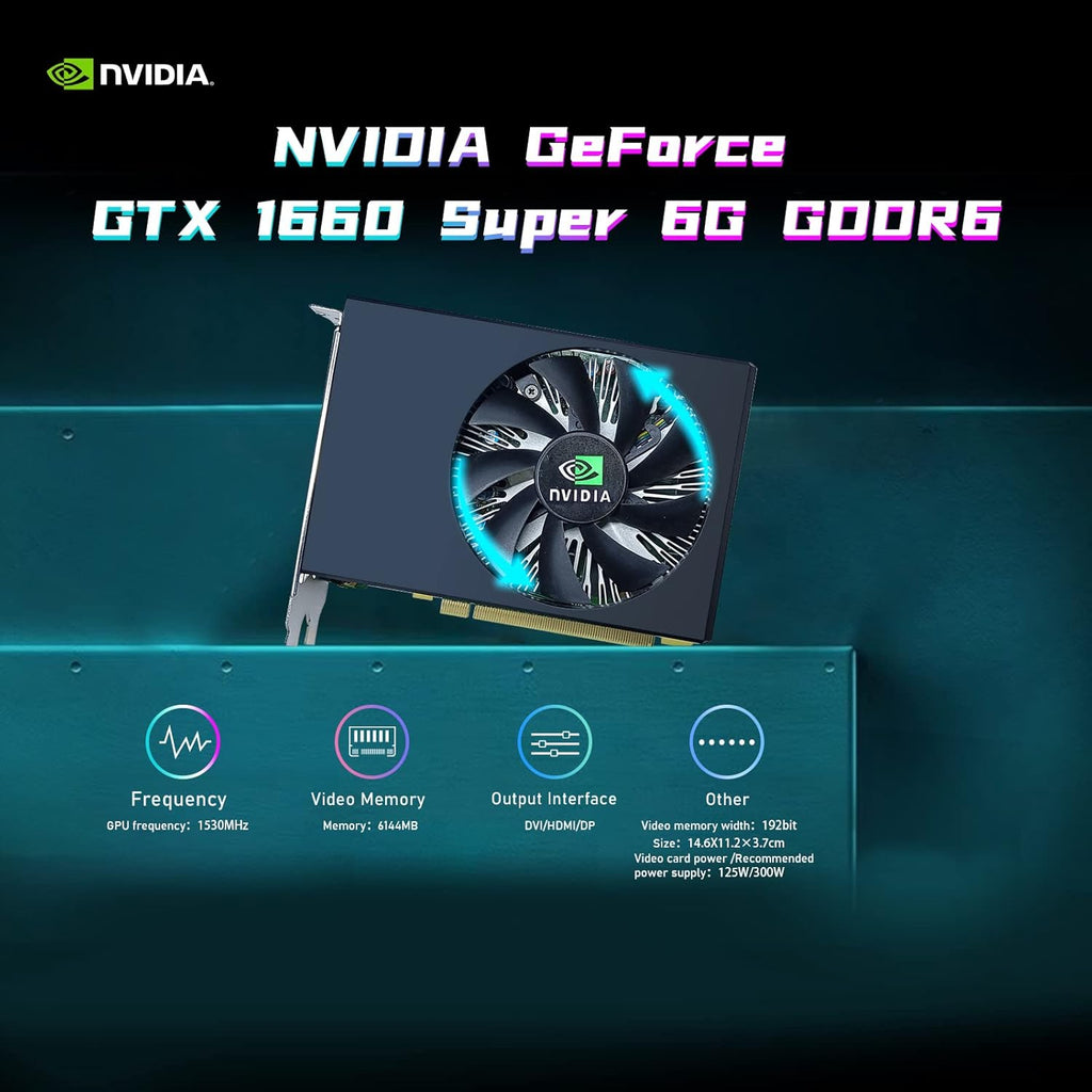 Dell RGB Gaming PC Desktop, Intel Core i7, GTX 1660 Super, 16GB RAM, 256GB SSD + 3TB, WiFi, Windows 10 Pro (Renewed) J408719