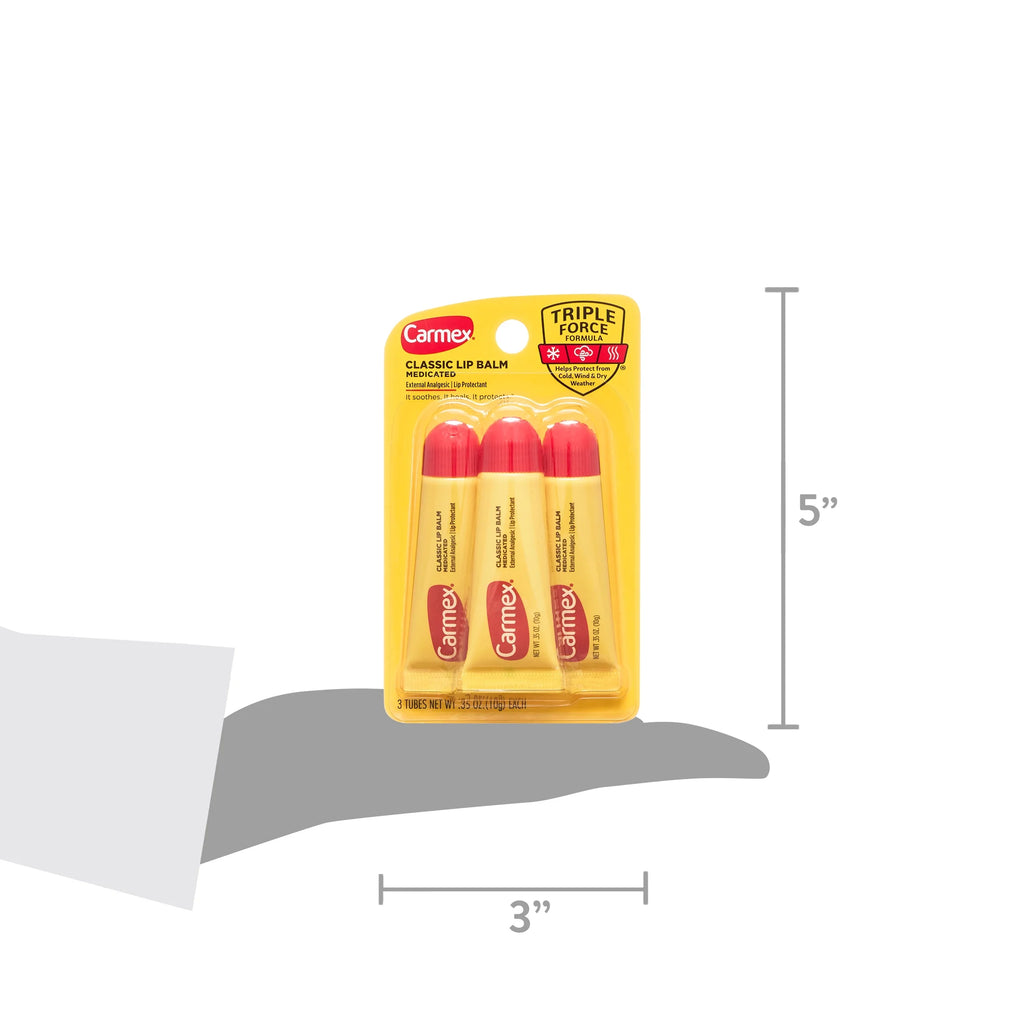 Carmex Medicated Classic Lip Balm Tubes, 0.35 oz, 36 Count U181