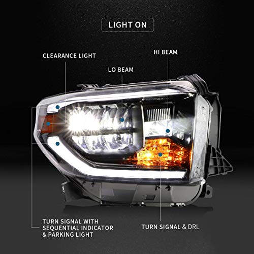 VLAND LED Headlights for Toyota Tundra 2014-2021 with Sequential Turn Signals J22521