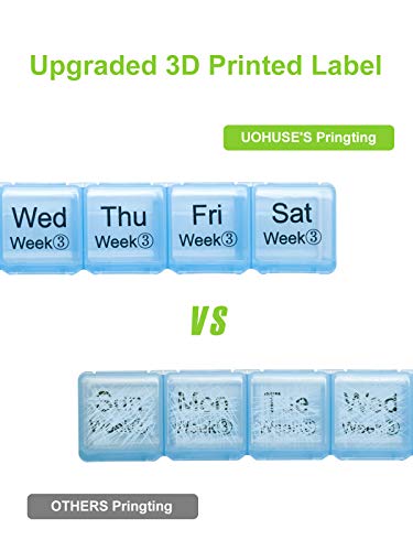 Large Monthly Pill Organizer 28 Day Medication Storage by Week T481