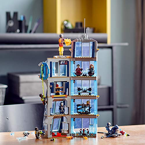 LEGO Marvel Avengers: Avengers Tower Battle 76166 Building Toy with Superhero Minifigures H708