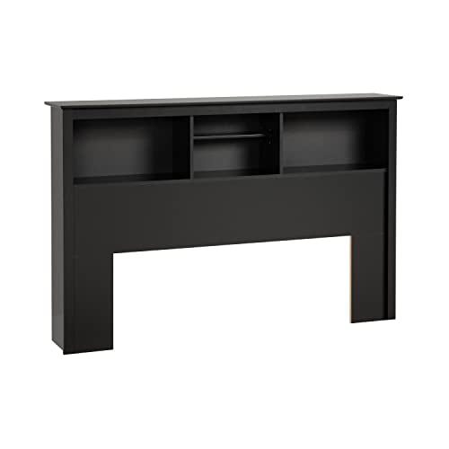 Prepac King Bookcase Headboard, Black A905