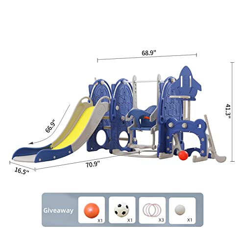 UNICOO Toddler Slide and Swing Set, Indoor Outdoor Playground for Boys & Girls F463885