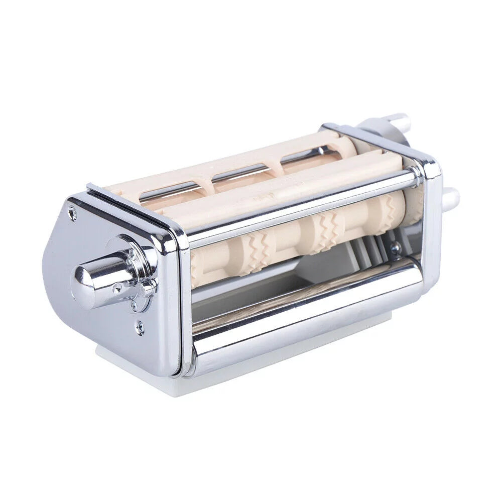 ZhdnBhnos Kitchen Pasta Roller Cutter Ravioli Maker Stand Mixer Attachment Stainless Steel C104560