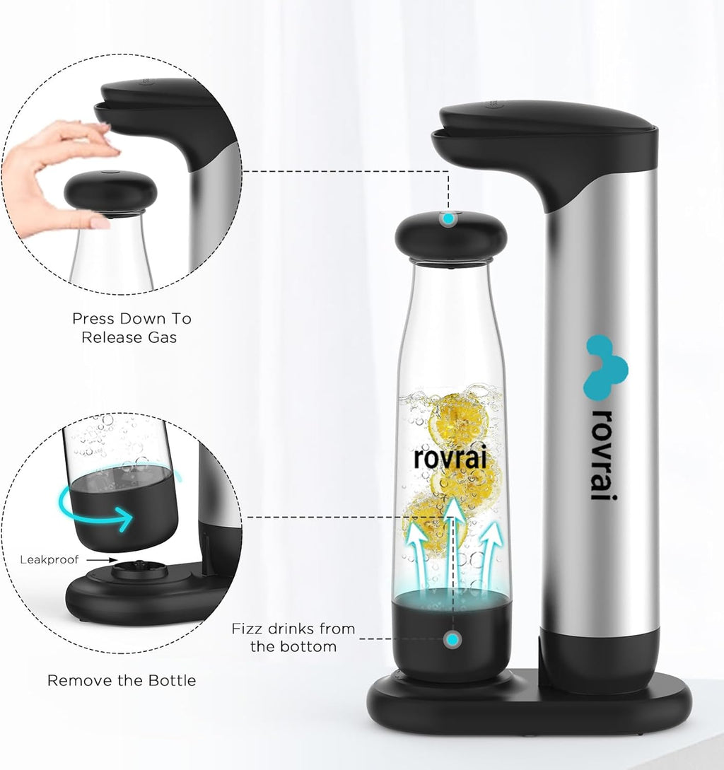 Sparkling Water Maker with CO2 Cylinder and Refill Kit D6135
