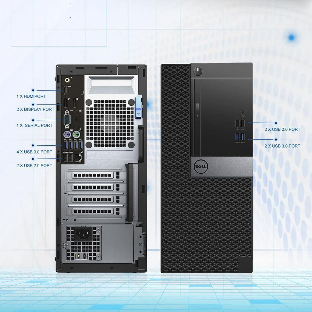 Dell OptiPlex 7040 Desktop Tower PC, i5 6500, 32GB RAM, 512GB SSD, WiFi 6E, Windows 10 Pro (Renewed) U9032