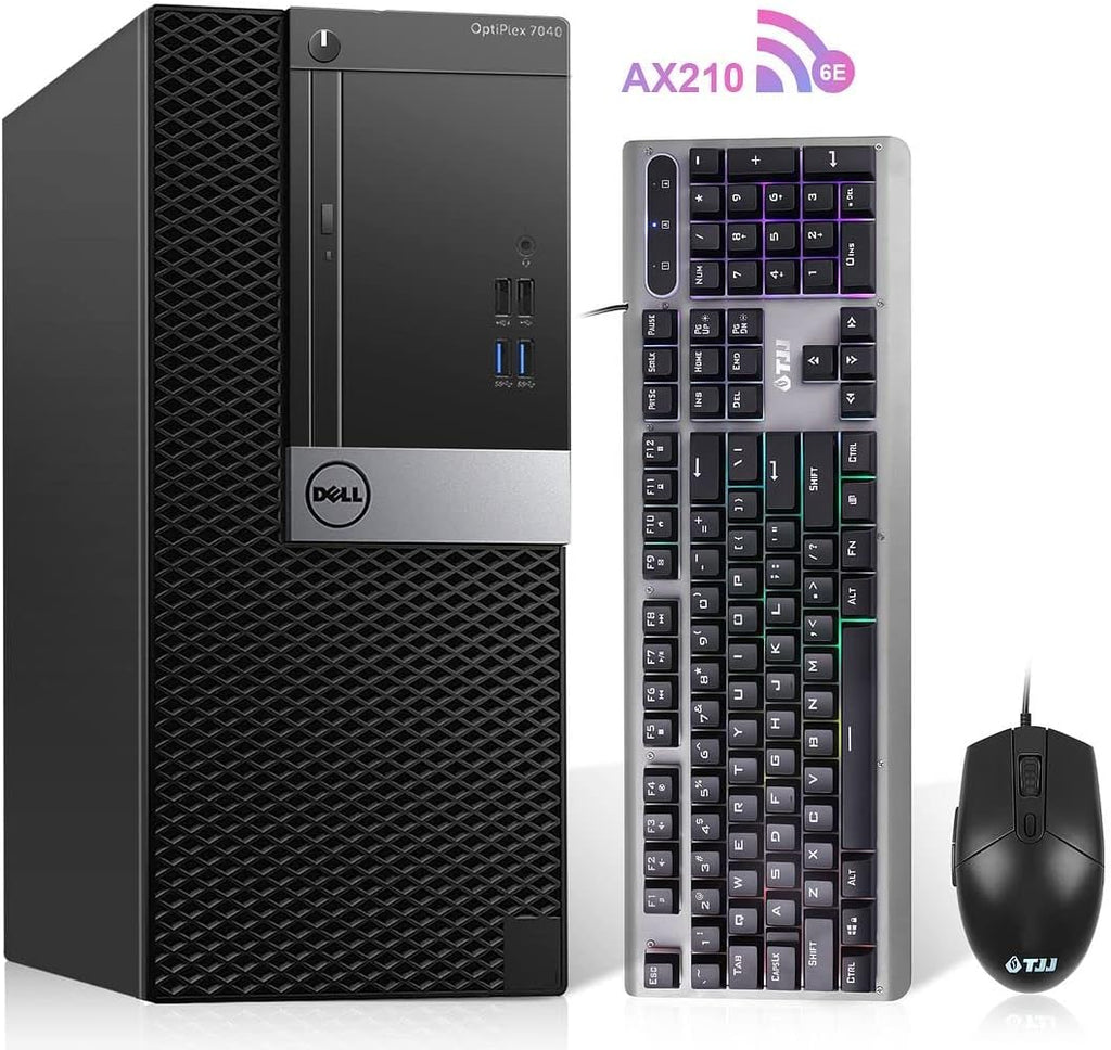 Dell PC Tower Computer OptiPlex 7040 Desktop, i5 6500 3.20GHz,16GB DDR4 Ram 512GB M.2 NVMe M.2 SSD, 1TB HDD, Built-in WiFi 6E AX210,Bluetooth 5.2 Windows 10 Pro,3 Monitor Support (Renewed)