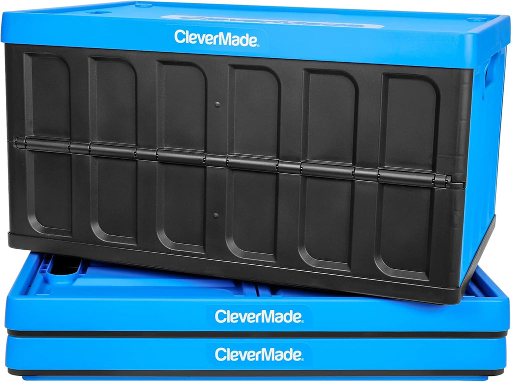 CleverMade 62L Collapsible Storage Bins with Lids, 3 Pack E869