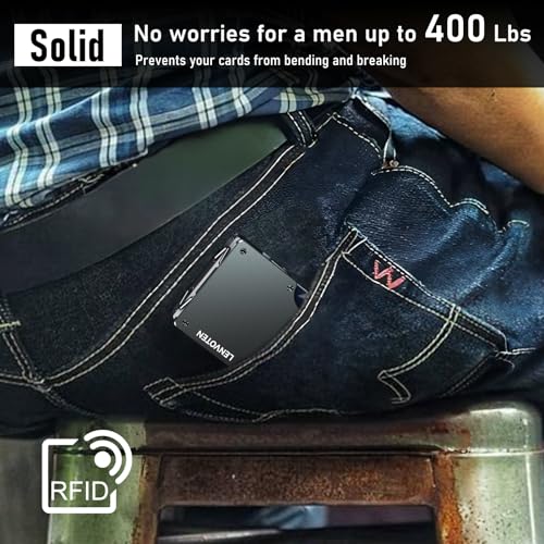 Minimalist RFID Blocking Wallet for Men with Money Clip T474
