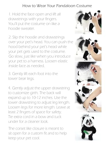 Pandaloon Dog Halloween Costume with Arms for Small and Medium Dogs and Cats A540